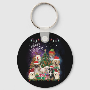 Chaveiro Cães Feliz Natal Luz