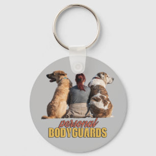 Chaveiro Cães Gêmeos de Design de Guarda-costas Pessoal