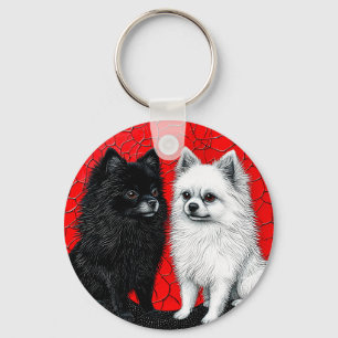Chaveiro cães spitz japoneses