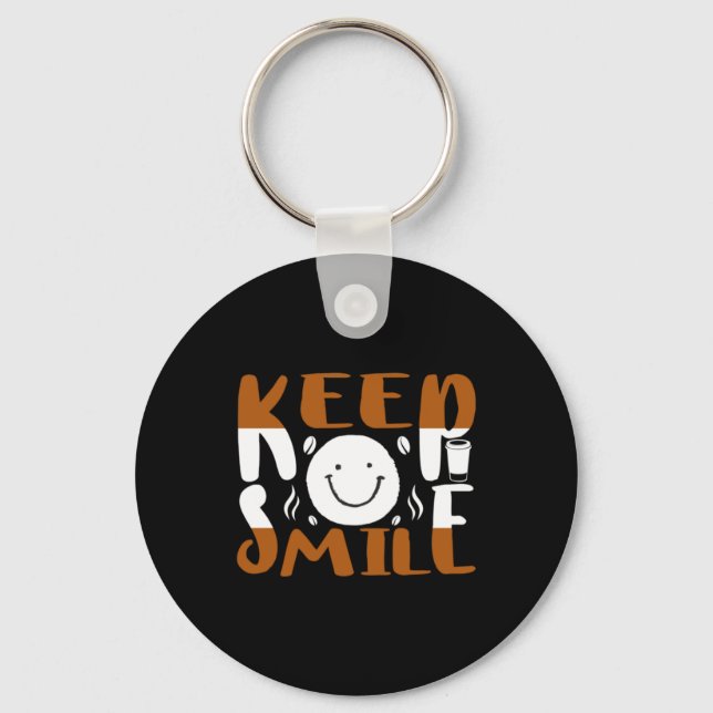 Chaveiro Café Art Manter Sorriso (Frente)