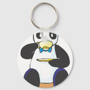 Chaveiro Café Bebendo Panda