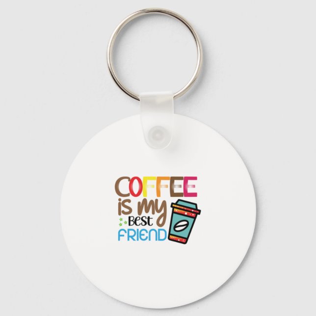 Chaveiro Café De Arte Café É Meu Melhor Amigo (Frente)