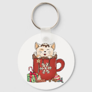 Chaveiro Café de chocolate de chocolate de gato