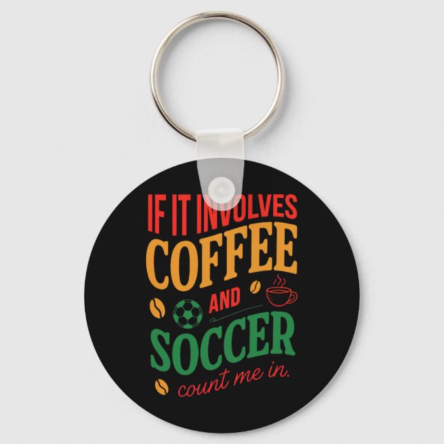 Chaveiro Café E Futebol Me Conta Quote  (Frente)
