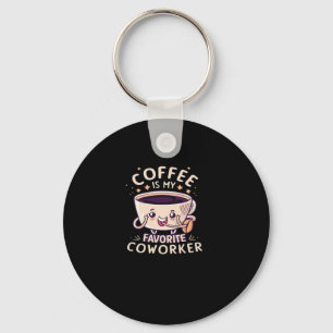 Chaveiro Café É Meu Colega De Trabalho Clássico Favorito