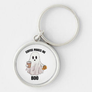 Chaveiro Café Fantasma Halloween Engraçado