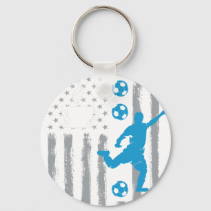 Chaveiro café futebol- USA Bandeira Americana Vintage para