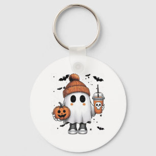 Chaveiro Café Ghost Ghost Bebendo Bonito Café Halloween Caf