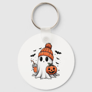 Chaveiro Café Ghost Ghost Bebendo Bonito Café Halloween Caf