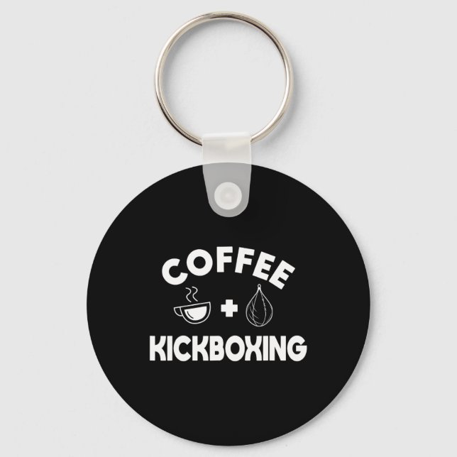 Chaveiro Café + Kickboxing Kickboxer Caratê Boxeador Lutado (Frente)