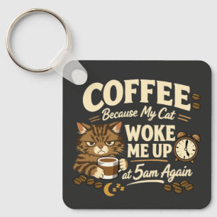Chaveiro Café Porque o Gato Me Acordou