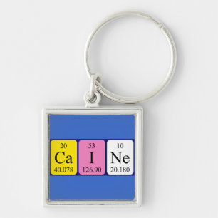 Chaveiro Caine periódica mesa name keyring