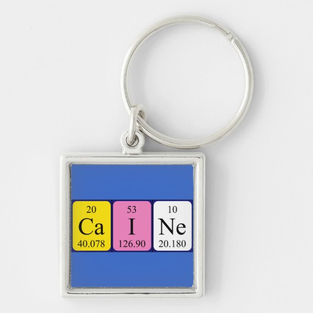 Chaveiro Caine periódica mesa name keyring (Frente)