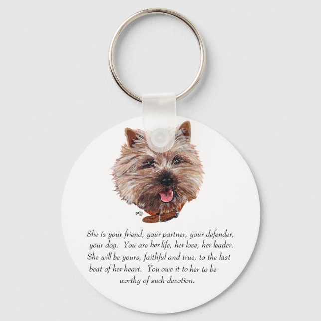Chaveiro Cairn Terrier Keepsasasak - VOZ FEMININA (Frente)