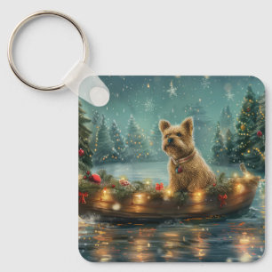 Chaveiro Cairn Terrier Viagem Festiva de Natal