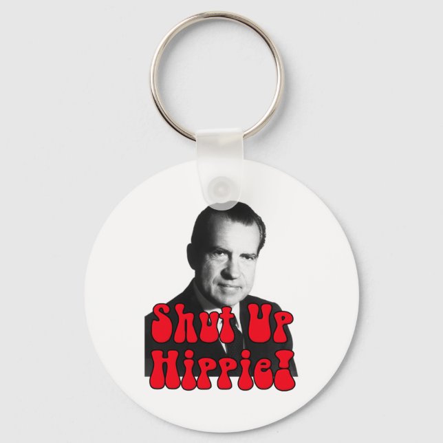 Chaveiro Cala-Te Hippie - Richard Nixon (Frente)