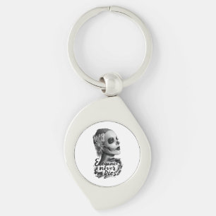 Chaveiro Calavera Monocromática