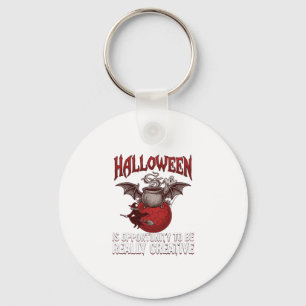 Chaveiro Caldeirão Voador de Morcego de Halloween Bruxa Fan