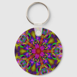 Chaveiro Caleidoscópio Apofílise Arte Fractal - II