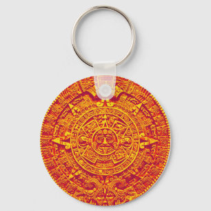 Chaveiro Calendário Aztec - ouro