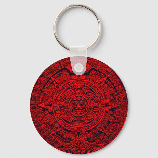 Chaveiro Calendário Aztec - vermelho (Frente)