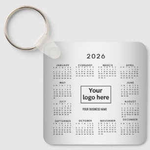 Chaveiro Calendário de Logotipo Personalizado de Fundo para