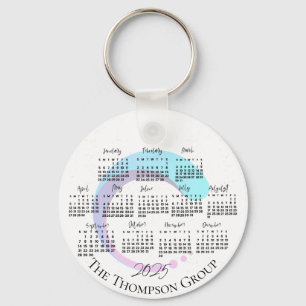 Chaveiro Calendário do logotipo do nome da empresa empresar