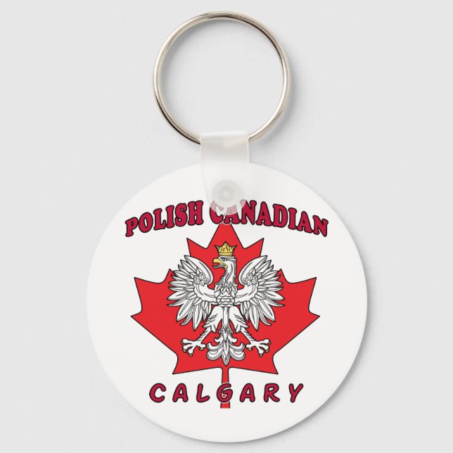 Chaveiro Calgary Polska Canada Leaf (Frente)