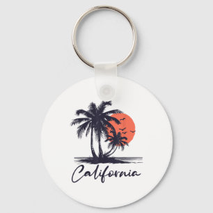 Chaveiro Cali Summer Vaces Ca Palm Trees Usa Retro Calif