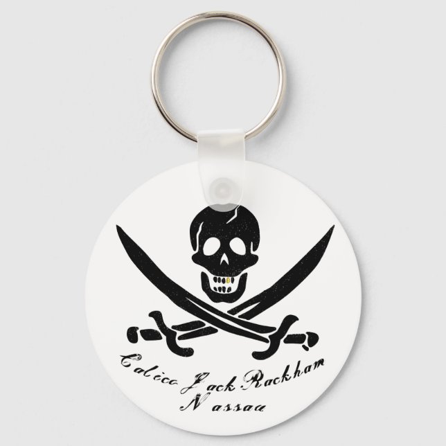 Chaveiro Calico Jack Nassau Pirate Flag Jolly Roger (Frente)