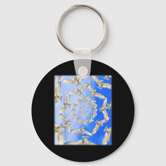 Chaveiro Calidoscópio de Coruja (Frente)