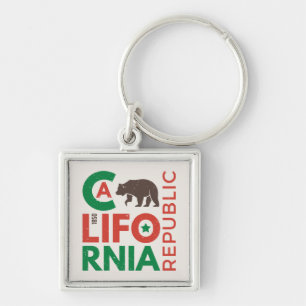 Chaveiro Califórnia com logotipo do urso de urso