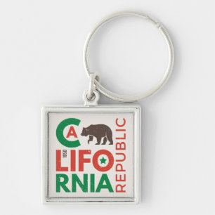 Chaveiro Califórnia com logotipo do urso de urso