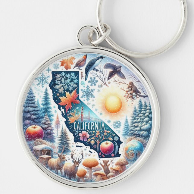 Chaveiro California Nature Winter Natal (Frente)