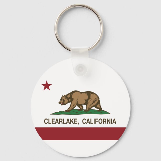 Chaveiro California Republic Flag Clearlake (Frente)