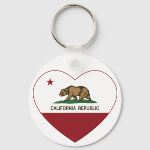 Chaveiro California Republic Love California Heart