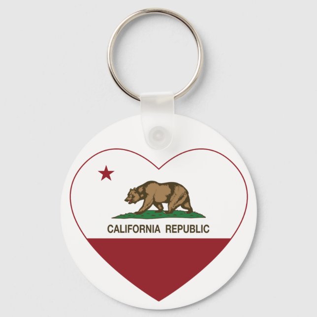 Chaveiro California Republic Love California Heart (Frente)