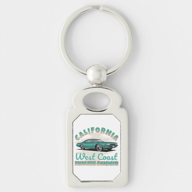 Chaveiro California West Coast Vintage Car Metal  (Frente)