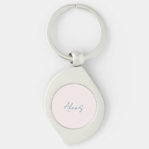 Chaveiro Caligrafia de Nome Script Simples Cor Pastel