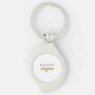 Chaveiro Caligrafia Elegante Simples Adicionar Nome Próprio