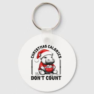 Chaveiro Calorias de Natal Não Contem Engraçado Moo Deng Co