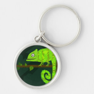 Chaveiro Camaleão bonito verde