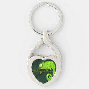 Chaveiro Camaleão verde fofo