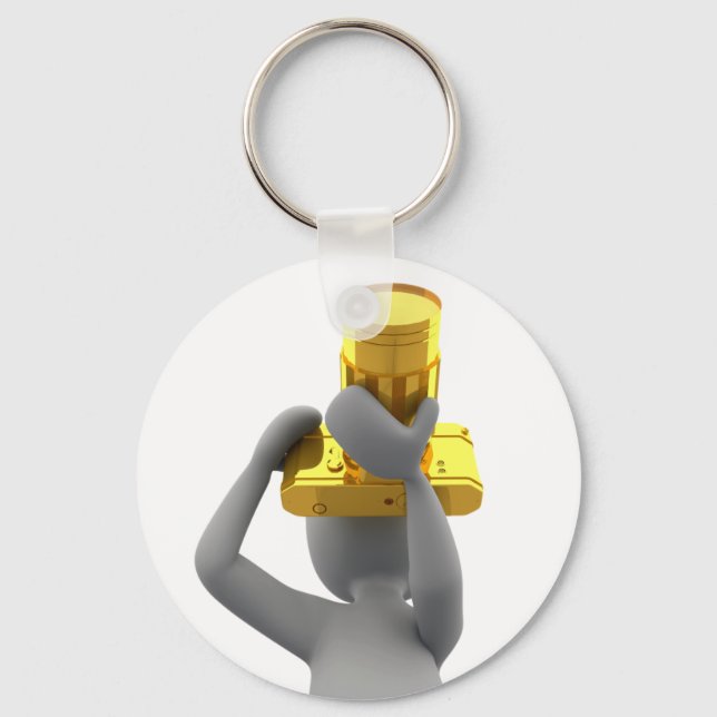 Chaveiro câmara de ouro fotográfica (Frente)