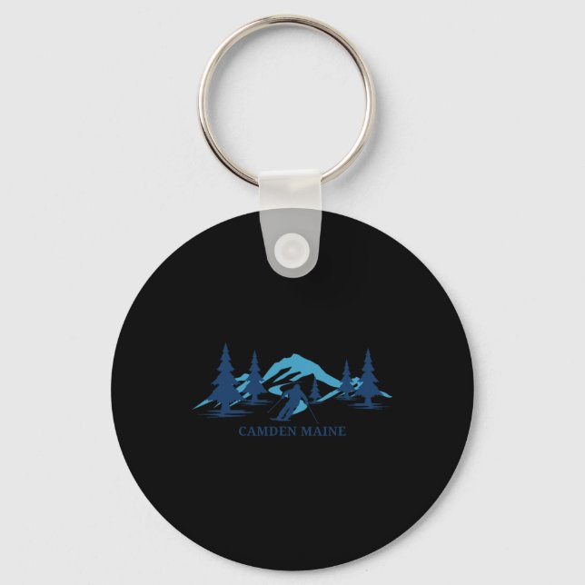 Chaveiro Camden Maine Ski Resort Skiing Skiier (Frente)