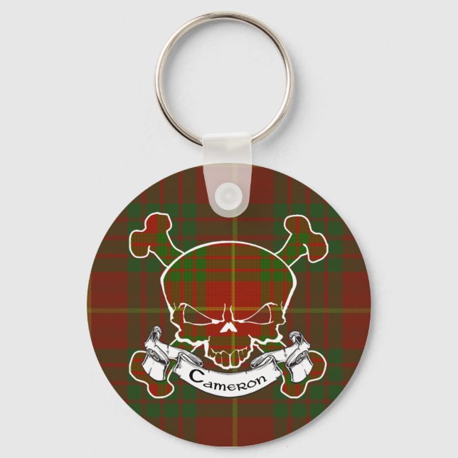 Chaveiro Cameron Tartan Skull Keyring (Frente)