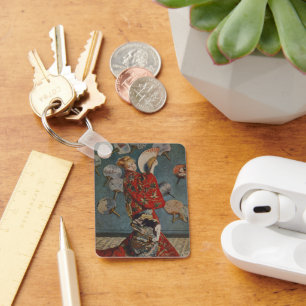 Chaveiro Camille Monet com traje japonês por Claude Monet