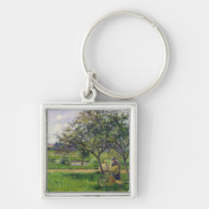 Chaveiro Camille Pissarro o carrinho de mão, pomar, c.18