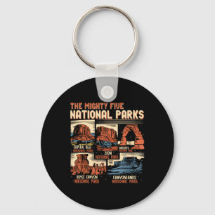 Chaveiro Caminhada nos 5 Parques Nacionais Vintage Utah Mig