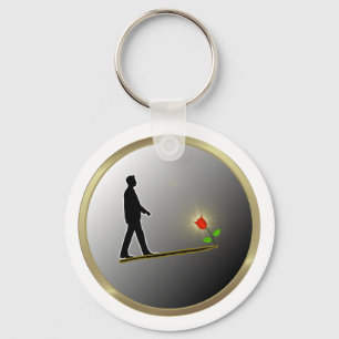 Chaveiro Caminhando em Direção à Esperança Silhueta Minimal